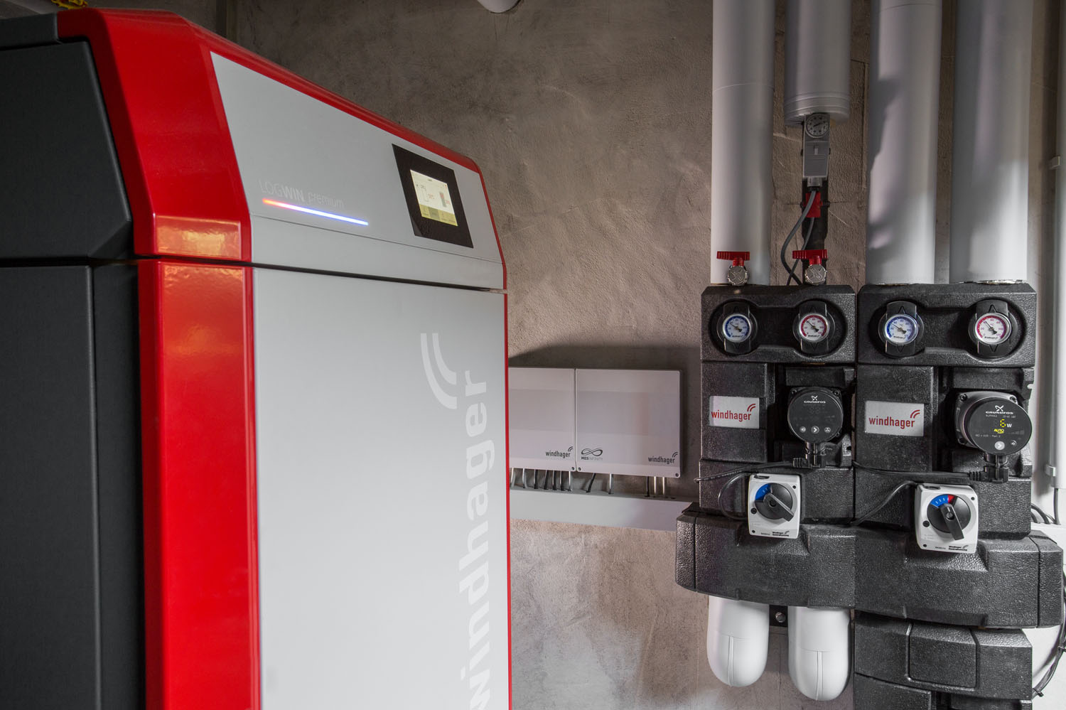 Zentralheizung mit Scheitholz